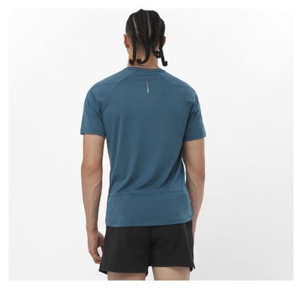 T-shirt manches courtes Salomon Cross Run Bleu Homme