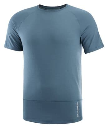 T-shirt manches courtes Salomon Cross Run Bleu Homme