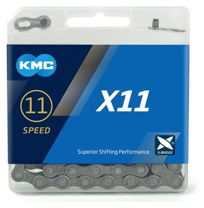 KMC X11 Chain, 114 Links, 11-Speed, Silver