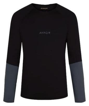 T-Shirt Man Long Sleeve Ayaq Mefonna Merinos Black