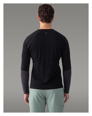 T-Shirt Manches Longues Ayaq Mefonna Merinos Noir Homme