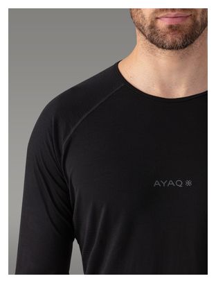 T-Shirt Manches Longues Ayaq Mefonna Merinos Noir Homme