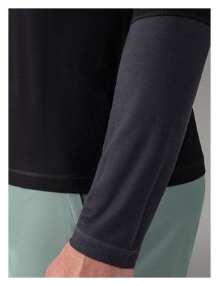 T-Shirt Manches Longues Ayaq Mefonna Merinos Noir Homme