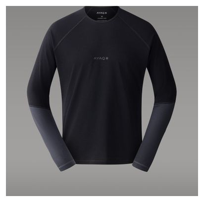 T-Shirt Manches Longues Ayaq Mefonna Merinos Noir Homme