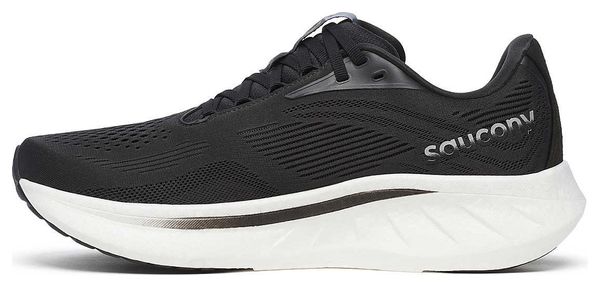 Chaussures Running Saucony Ride 18 Noir/Blanc Homme