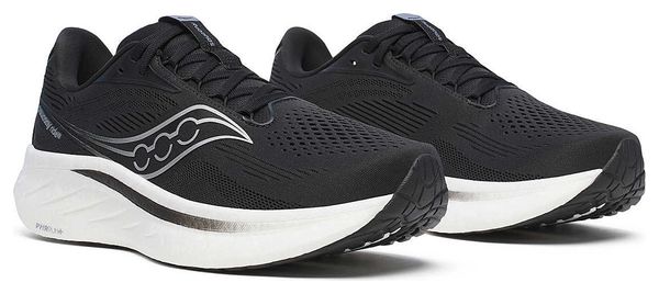 Chaussures Running Saucony Ride 18 Noir/Blanc Homme