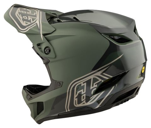 Troy Lee Designs D4 Polyacrylite Mips Khaki full-face helmet