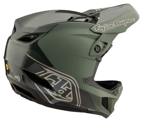 Troy Lee Designs D4 Polyacrylite Mips Khaki full-face helmet