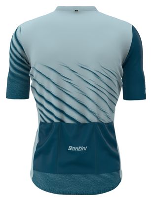 Santini Astro Korte Mouw Jersey Blauw