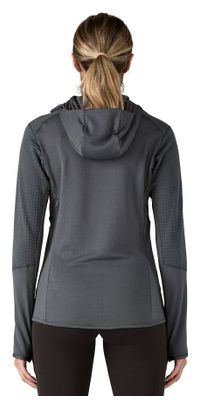 Patagonia R1 Hoody Fleece Kapuze Grau Damen
