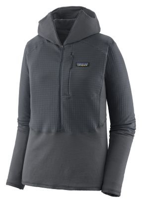 Patagonia R1 Hoody Fleece Kapuze Grau Damen