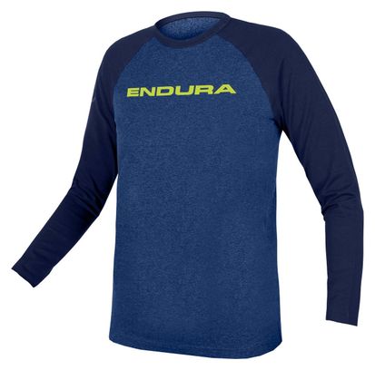 Maglia per bambini Endura One Clan Raglan blu a maniche lunghe