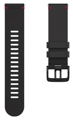 Polar 22 mm Perforated Leather Wristband Black
