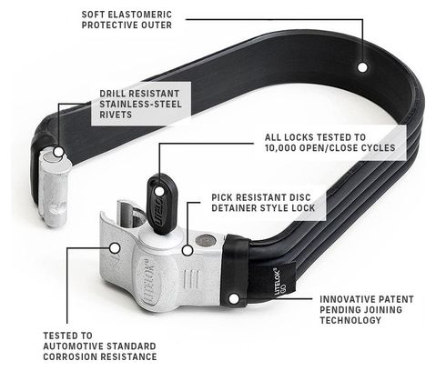 Litelok Go Flexi-O Large Single Lock Black