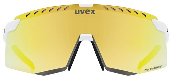 Uvex Pace Stage CV Bril Wit/Spiegelgeel