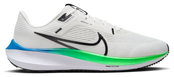Chaussures de Running Nike Air Zoom Pegasus 40 Blanc Vert Bleu