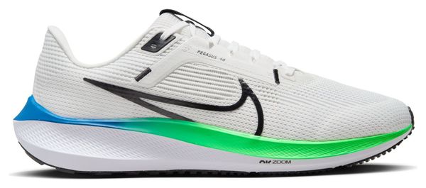 Nike Air Zoom Pegasus 40 Running Shoes White Green Blue