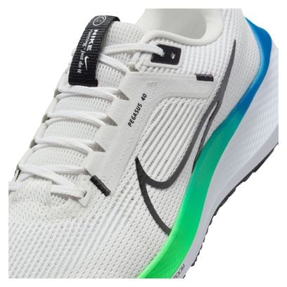 Nike Air Zoom Pegasus 40 Running Shoes White Green Blue