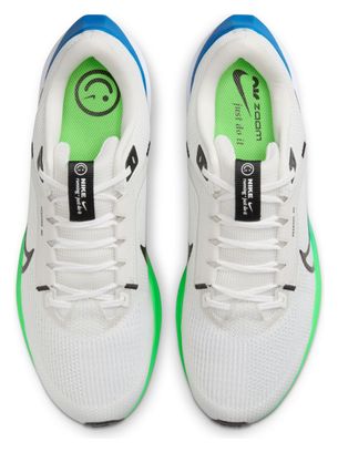 Nike Air Zoom Pegasus 40 Running Shoes White Green Blue