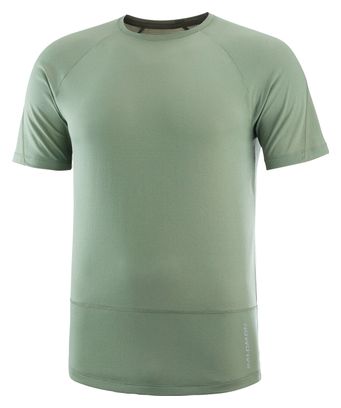 Salomon Cross Run Kurzarm T-Shirt Grün Herren