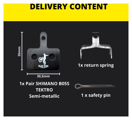 Plaquettes semi-métallique SHIMANO B01S B03S B05S | Black Rider