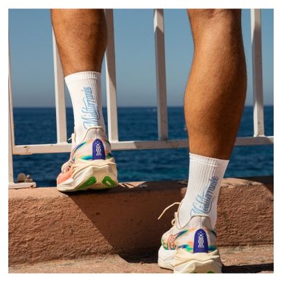Chaussettes BV Sport Light Run ''Méditerranée'' Blanc/Bleu