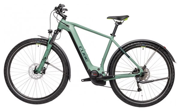 Cube Nature Hybrid One 625 Allroad Electric Touring Bike Shimano Alivio 9S 625 Wh 700 mm Green 2021