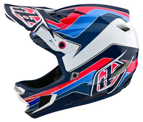 Troy Lee Designs D4 Polyacrylite Mips Blue full-face helmet