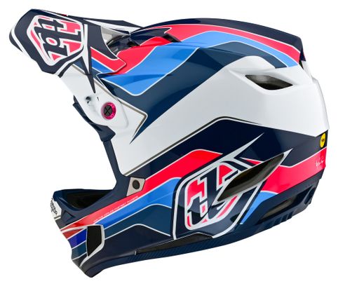 Troy Lee Designs D4 Polyacrylite Mips Blue full-face helmet