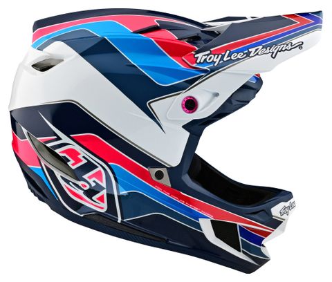 Troy Lee Designs D4 Polyacrylite Mips Blue full-face helmet