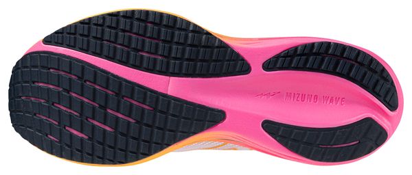 Mizuno Wave Rider 29 Scarpe da corsa Bianco/Arancione/Rosa Unisex