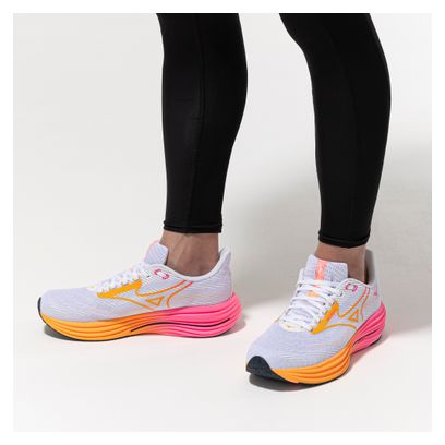 Mizuno Wave Rider 29 Scarpe da corsa Bianco/Arancione/Rosa Unisex
