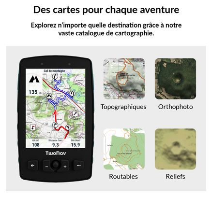 GPS Aventura 2 Plus (32 Go) + MicroSD (128 GB) + France IGN Top25 TwoNav