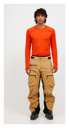 Pantalón impermeable Peak Performance Vislight GTX C-Knit Beige para hombre