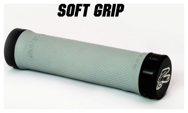 RENTHAL Coppia di Lock-On Grips SOFT Grigio