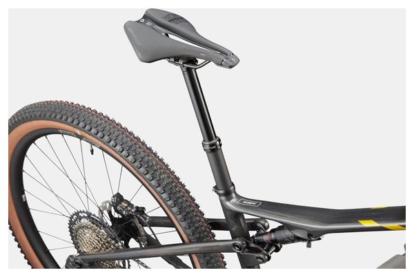 Cannondale Scalpel 2 Lefty Full-Suspension Mountain Bike, Carbon, 29", Shimano 12-Speed, Black/Yellow