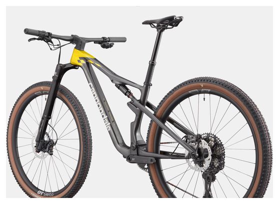 Cannondale Scalpel 2 Lefty Full-Suspension Mountain Bike, Carbon, 29", Shimano 12-Speed, Black/Yellow