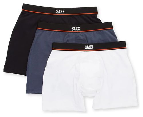 Saxx Non-Stop Stretch Cotton Long Nero Blu Bianco 3-Pack