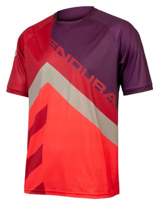 T-Shirt Imprimé Endura SingleTrack LTD Grenade Rouge / Violet