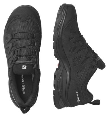 Salomon X Ward Leather GTX Zapatos de senderismo Negro Mujer
