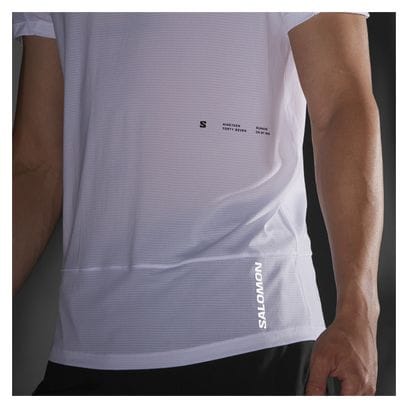 T-shirt manches courtes Salomon Cross Run Blanc Homme