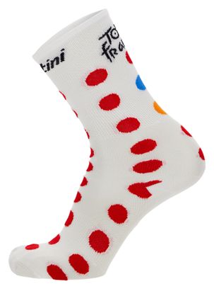 Santini Tour de France-sokken, wit/rood