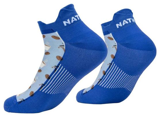 Chaussettes Nathan Fuel Speed Tab Vapor Coffee Bleu