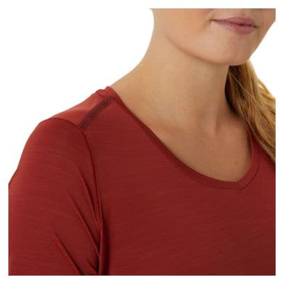 Asics Road V-Neck Kurzarm Trikot Rot Damen