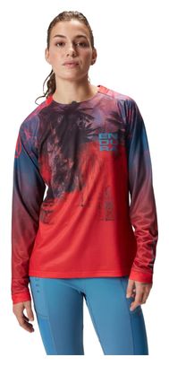 Maillot de manga larga para mujer Endura Tropical LTD Rojo