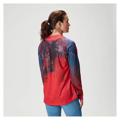 Maillot de manga larga para mujer Endura Tropical LTD Rojo