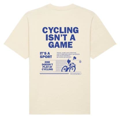 T-Shirt Ample Unisex Çois 'Cycling isn't a Game' Beige