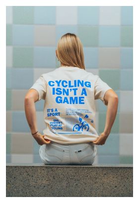 T-Shirt Ample Unisex Çois 'Cycling isn't a Game' Beige