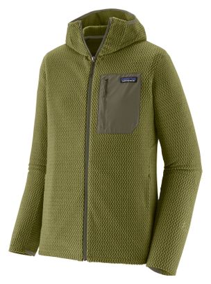 Felpa con cappuccio Patagonia R1 Air Full-Zip Hoody Verde Uomo