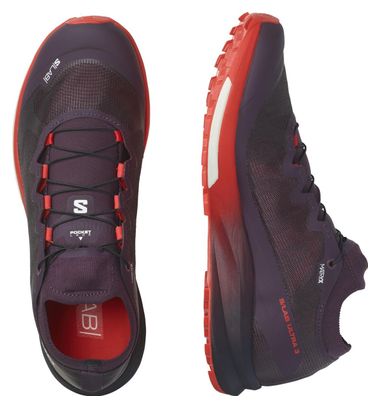 Chaussures Trail Salomon S/LAB Ultra 3 v2 Violet Rouge Unisexe